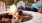 a man and a boy sitting next to a fire
